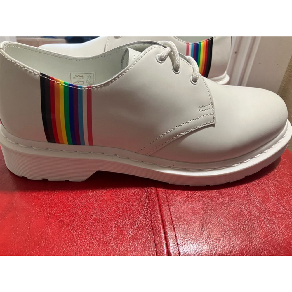 Unisex Dr. Martens 1461 Pride Shoes White Rainbow